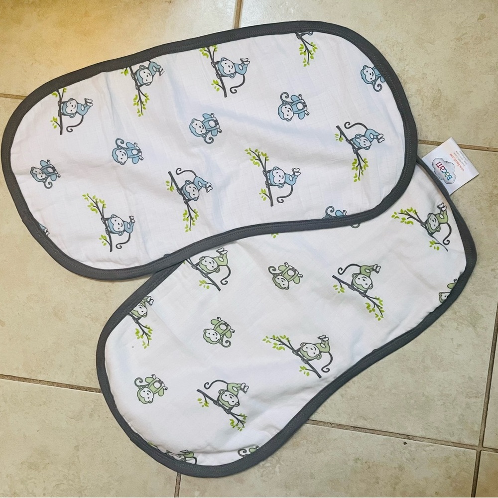 Muslin Monkey Burp Clothes